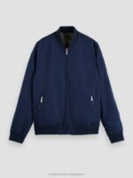 άνδρες αναστρέψιμο bomber jacket ναυτικό/στρατός λουλούδι αοπ 0J8D573 είδη ένδυσης Scotch & Soda - Image 10