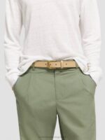 άνδρες δερμάτινη ζώνη άμμος 0J8D716 αξεσουάρ Scotch & Soda