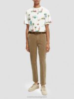 άνδρες δερμάτινη ζώνη χακί 0J8D721 αξεσουάρ Scotch & Soda - Image 2