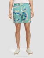 άνδρες εμπριμέ tie-dye σορτς μαγιό μεσαίου μήκους βαφή λουλουδιών μέντας 0J8D685 είδη ένδυσης Scotch & Soda
