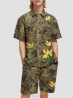 άνδρες κεντημένο εμπριμέ πουκάμισο από twill camo floral aop 0J8D328 είδη ένδυσης Scotch & Soda
