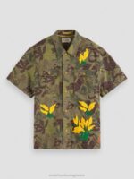 άνδρες κεντημένο εμπριμέ πουκάμισο από twill camo floral aop 0J8D328 είδη ένδυσης Scotch & Soda - Image 5
