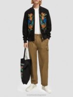 άνδρες κεντημένο καστόρι bomber jacket μαύρος 0J8D563 είδη ένδυσης Scotch & Soda - Image 2