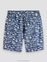 άνδρες μακρυά εμπριμέ κολύμπι κοντά blue wave surf aop 0J8D678 είδη ένδυσης Scotch & Soda - Image 6