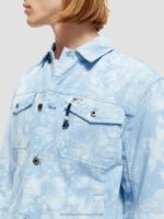 άνδρες Μπουφάν φορτηγατζή τζιν με tie-dye combo α 0J8D576 είδη ένδυσης Scotch & Soda - Image 4