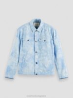 άνδρες Μπουφάν φορτηγατζή τζιν με tie-dye combo α 0J8D576 είδη ένδυσης Scotch & Soda - Image 5