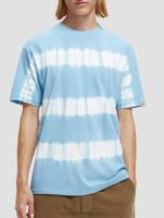 άνδρες οργανική γραβάτα t-shirt με χαλαρή εφαρμογή ουρανός 0J8D388 είδη ένδυσης Scotch & Soda