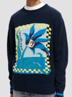 άνδρες οργανικό πουλόβερ intarsia artwork combo α 0J8D641 είδη ένδυσης Scotch & Soda - Image 4