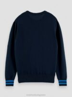 άνδρες οργανικό πουλόβερ intarsia artwork combo α 0J8D641 είδη ένδυσης Scotch & Soda - Image 6