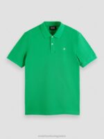 άνδρες πικέ πόλο από βιολογικό βαμβάκι amazon green 0J8D460 είδη ένδυσης Scotch & Soda - Image 5