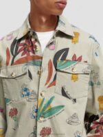άνδρες πουκάμισο από οργανικό βαμβάκι με στάμπα με χαλαρή εφαρμογή combo α 0J8D298 είδη ένδυσης Scotch & Soda - Image 4