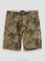 άνδρες το τσίνο σορτς με στάμπα Stuart camo floral aop 0J8D622 είδη ένδυσης Scotch & Soda - Image 5