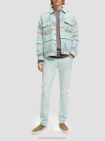 άνδρες το skim super slim fit βαμμένο με τζιν μέντα 0J8D583 είδη ένδυσης Scotch & Soda - Image 2