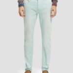 άνδρες το skim super slim fit βαμμένο με τζιν μέντα 0J8D583 είδη ένδυσης Scotch & Soda