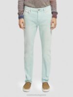 άνδρες το skim super slim fit βαμμένο με τζιν μέντα 0J8D583 είδη ένδυσης Scotch & Soda