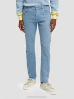 άνδρες το skim super slim fit βαμμένο με τζιν μπλε 0J8D581 είδη ένδυσης Scotch & Soda