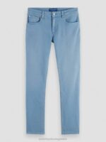 άνδρες το skim super slim fit βαμμένο με τζιν μπλε 0J8D581 είδη ένδυσης Scotch & Soda - Image 5