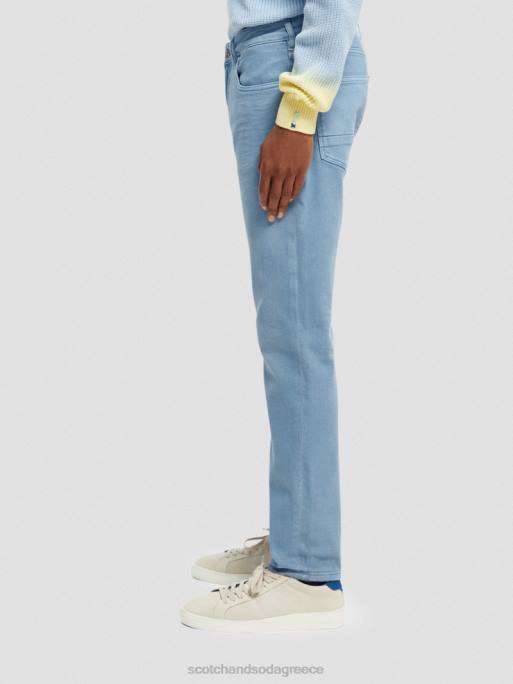 άνδρες το skim super slim fit βαμμένο με τζιν μπλε 0J8D581 είδη ένδυσης Scotch & Soda - Image 8