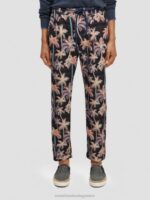 άνδρες το twilt printed πτυχωτό chino μαύρος φοίνικας aop 0J8D500 είδη ένδυσης Scotch & Soda