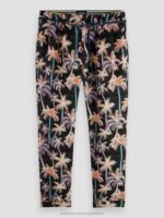 άνδρες το twilt printed πτυχωτό chino μαύρος φοίνικας aop 0J8D500 είδη ένδυσης Scotch & Soda - Image 5
