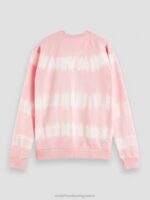 άνδρες φούτερ tie-dye με χαλαρή εφαρμογή τριαντάφυλλο 0J8D545 είδη ένδυσης Scotch & Soda - Image 6