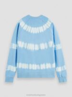 άνδρες φούτερ tie-dye με χαλαρή εφαρμογή ουρανός 0J8D546 είδη ένδυσης Scotch & Soda - Image 6
