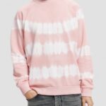 άνδρες φούτερ tie-dye με χαλαρή εφαρμογή τριαντάφυλλο 0J8D545 είδη ένδυσης Scotch & Soda