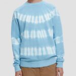 άνδρες φούτερ tie-dye με χαλαρή εφαρμογή ουρανός 0J8D546 είδη ένδυσης Scotch & Soda