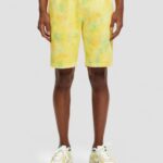 άνδρες χαλαρή εφαρμογή tie-dye sweat σορτς κίτρινη βαφή γραβάτας 0J8D614 είδη ένδυσης Scotch & Soda
