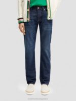άνδρες ralston κανονικό slim fit τζιν σταγόνα βροχής σκοτεινό 0J8D579 είδη ένδυσης Scotch & Soda