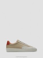 άνδρες sneaker από δέρμα plakka & suede άμμος πολυ 0J8D697 είδη υπόδησης Scotch & Soda
