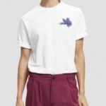 άνδρες T-shirt από οργανικό βαμβάκι άσπρο 0J8D348 είδη ένδυσης Scotch & Soda
