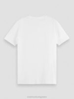 άνδρες T-shirt από οργανικό βαμβάκι άσπρο 0J8D442 είδη ένδυσης Scotch & Soda - Image 5