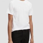 άνδρες T-shirt από οργανικό βαμβάκι άσπρο 0J8D442 είδη ένδυσης Scotch & Soda