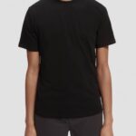 άνδρες T-shirt από οργανικό βαμβάκι μαύρος 0J8D443 είδη ένδυσης Scotch & Soda