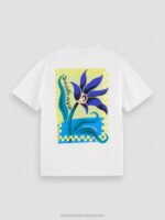 άνδρες T-shirt από οργανικό βαμβάκι με χαλαρή εφαρμογή άσπρο 0J8D417 είδη ένδυσης Scotch & Soda - Image 6