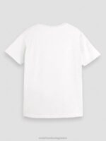 άνδρες T-shirt από οργανικό βαμβάκι με χαλαρή εφαρμογή άσπρο 0J8D454 είδη ένδυσης Scotch & Soda - Image 6
