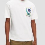 άνδρες T-shirt από οργανικό βαμβάκι με χαλαρή εφαρμογή άσπρο 0J8D417 είδη ένδυσης Scotch & Soda