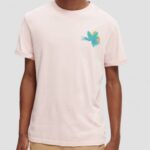 άνδρες T-shirt από οργανικό βαμβάκι τριαντάφυλλο 0J8D347 είδη ένδυσης Scotch & Soda