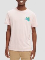 άνδρες T-shirt από οργανικό βαμβάκι τριαντάφυλλο 0J8D347 είδη ένδυσης Scotch & Soda