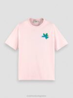 άνδρες T-shirt από οργανικό βαμβάκι τριαντάφυλλο 0J8D347 είδη ένδυσης Scotch & Soda - Image 5