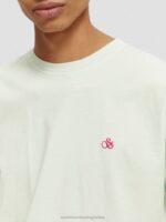 άνδρες T-shirt βαμμένο με κανονική εφαρμογή μέντα 0J8D433 είδη ένδυσης Scotch & Soda - Image 4
