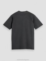 άνδρες T-shirt βαμμένο με κανονική εφαρμογή μαύρος 0J8D430 είδη ένδυσης Scotch & Soda - Image 6