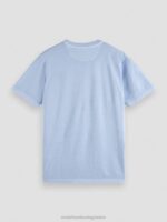 άνδρες T-shirt βαμμένο με κανονική εφαρμογή μπλε της θάλασσας 0J8D432 είδη ένδυσης Scotch & Soda - Image 6