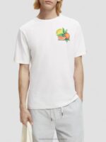 άνδρες T-shirt με κανονική εφαρμογή άσπρο 0J8D435 είδη ένδυσης Scotch & Soda