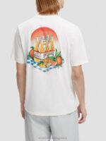 άνδρες T-shirt με κανονική εφαρμογή άσπρο 0J8D435 είδη ένδυσης Scotch & Soda - Image 3
