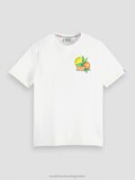 άνδρες T-shirt με κανονική εφαρμογή άσπρο 0J8D435 είδη ένδυσης Scotch & Soda - Image 5