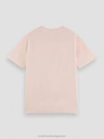 άνδρες T-shirt με κανονική εφαρμογή, βαμμένα με έργα τέχνης τριαντάφυλλο 0J8D356 είδη ένδυσης Scotch & Soda - Image 2