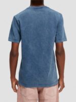 άνδρες T-shirt με κανονική εφαρμογή, βαμμένα με έργα τέχνης θαλάσσια 0J8D354 είδη ένδυσης Scotch & Soda - Image 3