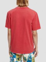 άνδρες T-shirt με κανονική εφαρμογή, βαμμένα με έργα τέχνης κόκκινο τουλίπα 0J8D357 είδη ένδυσης Scotch & Soda - Image 3